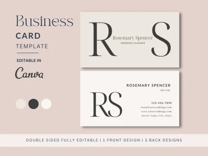 Chic Editable Business Card